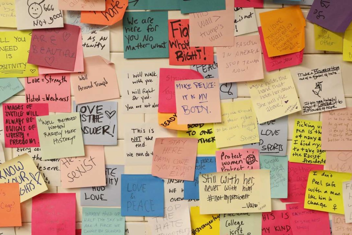 post it notes with messages