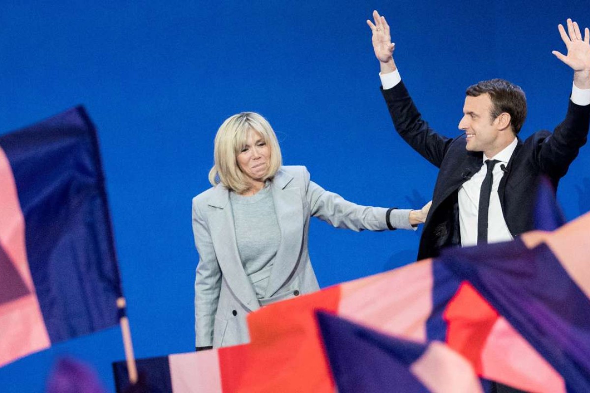Chinese Social Media Agog Over French Presidential Favourite Emmanuel Macron S Marriage To Older Woman South China Morning Post