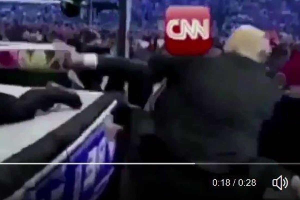 In Tweeted Video Meme Trump Depicts Himself Beating Up Cnn South China Morning Post