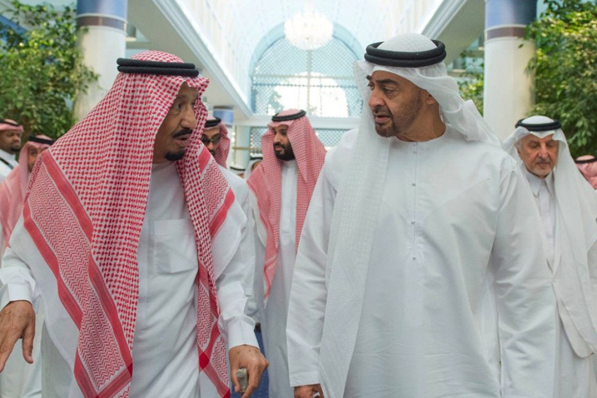 Qatar Crisis Raises Questions About What Constitutes A Terrorist - saudi king salman talks to sheikh mohammed bin zayed al nahyan photo ap