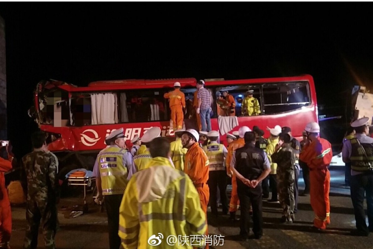 At Least 36 Killed After Packed Bus Slams Into Tunnel Wall In China ...