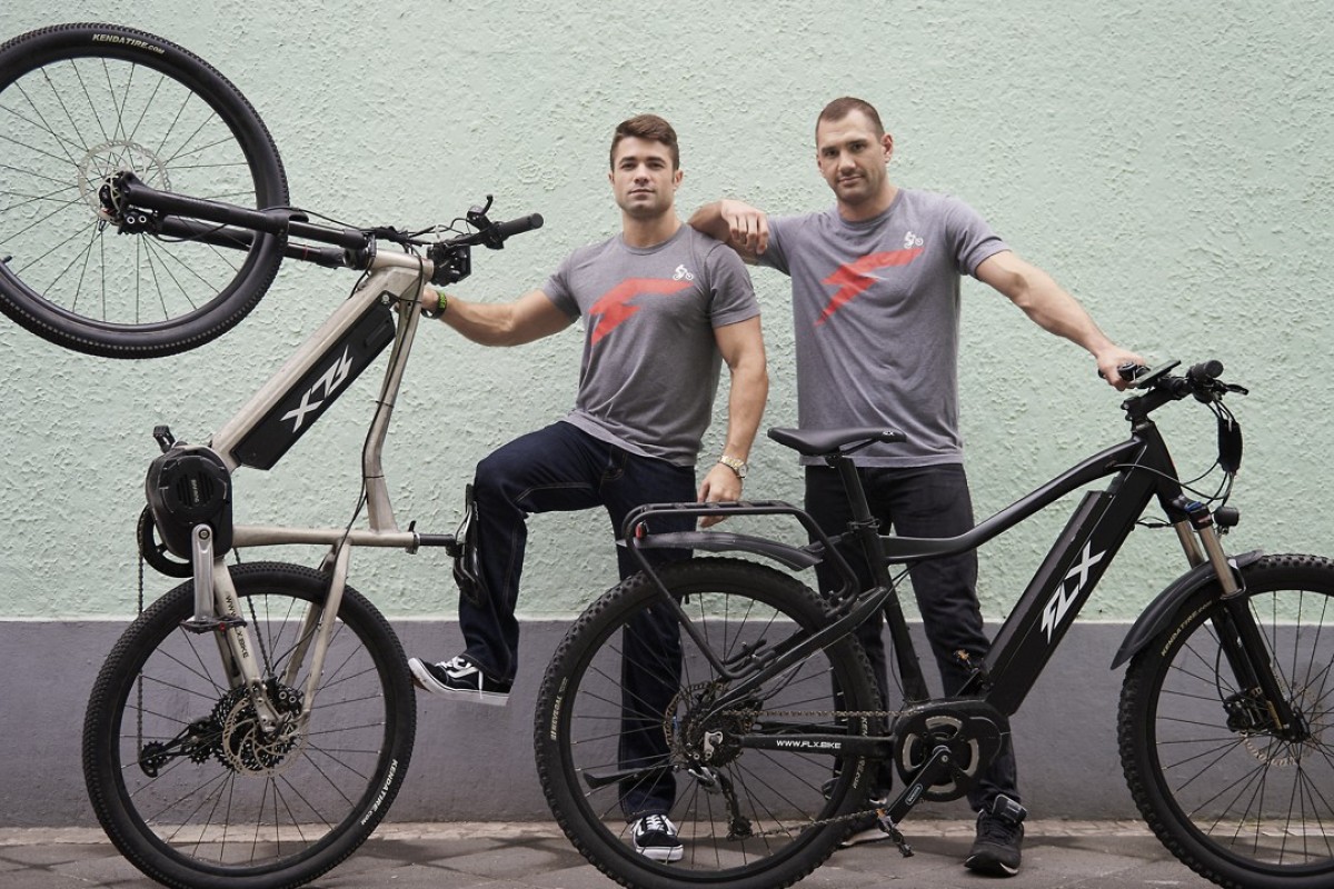FLX Bike founders Rob Rast (left) and Pete Leaviss (right), whose company manufactures electric bikes in China to sell in the US. Photo: Samuel Croskery