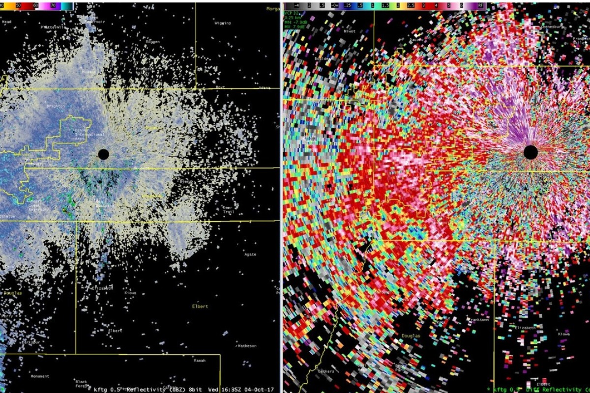 110km lights swarm ... butterflies Incoming! as Radar up of