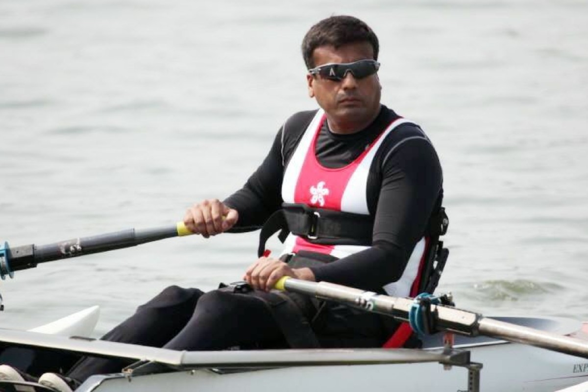Ajmal Samuel (pictured) and Daniel Yau will be the first people with disabilities to row around Hong Kong Island. Photos: Royal Hong Kong Yacht Club