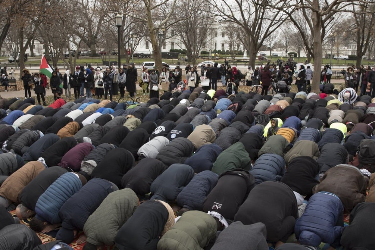 Muslims Hold Friday Prayers Outside White House To Protest Donald Trump S Jerusalem Move South China Morning Post