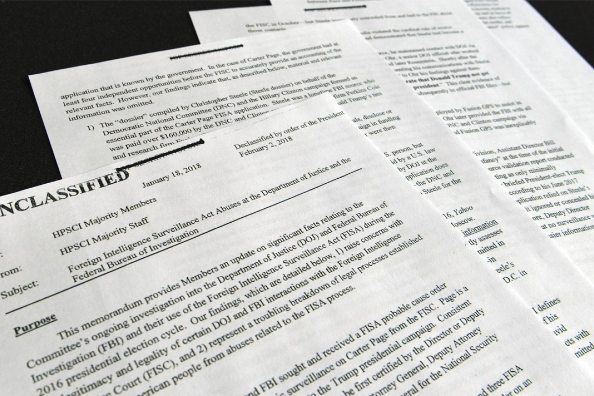 Explainer What Is The Republican Memo About And Is It Telling The Truth South China Morning Post