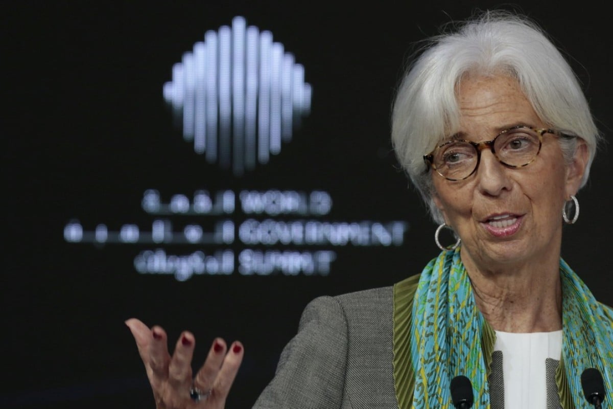 Image result for The trade war is weighing â€˜like a big, dark cloudâ€™ on the global economy, says Christine Lagarde