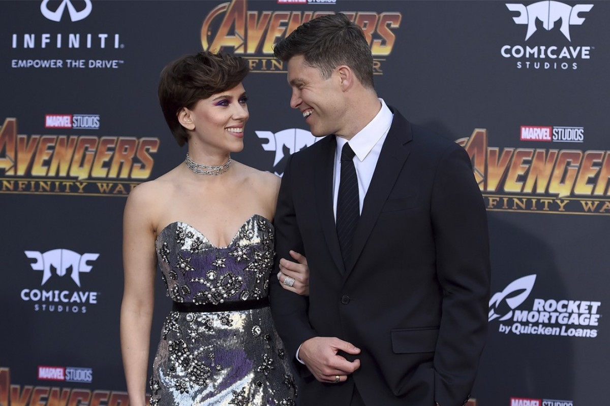 Avengers Infinity War Scarlett Johansson And Beau Colin Jost Make Red Carpet Debut South China Morning Post