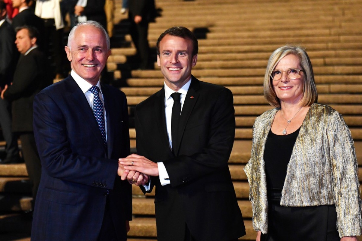 France S President Emmanuel Macron Calls Malcolm Turnbull S Wife Delicious Lights Up Twitter South China Morning Post