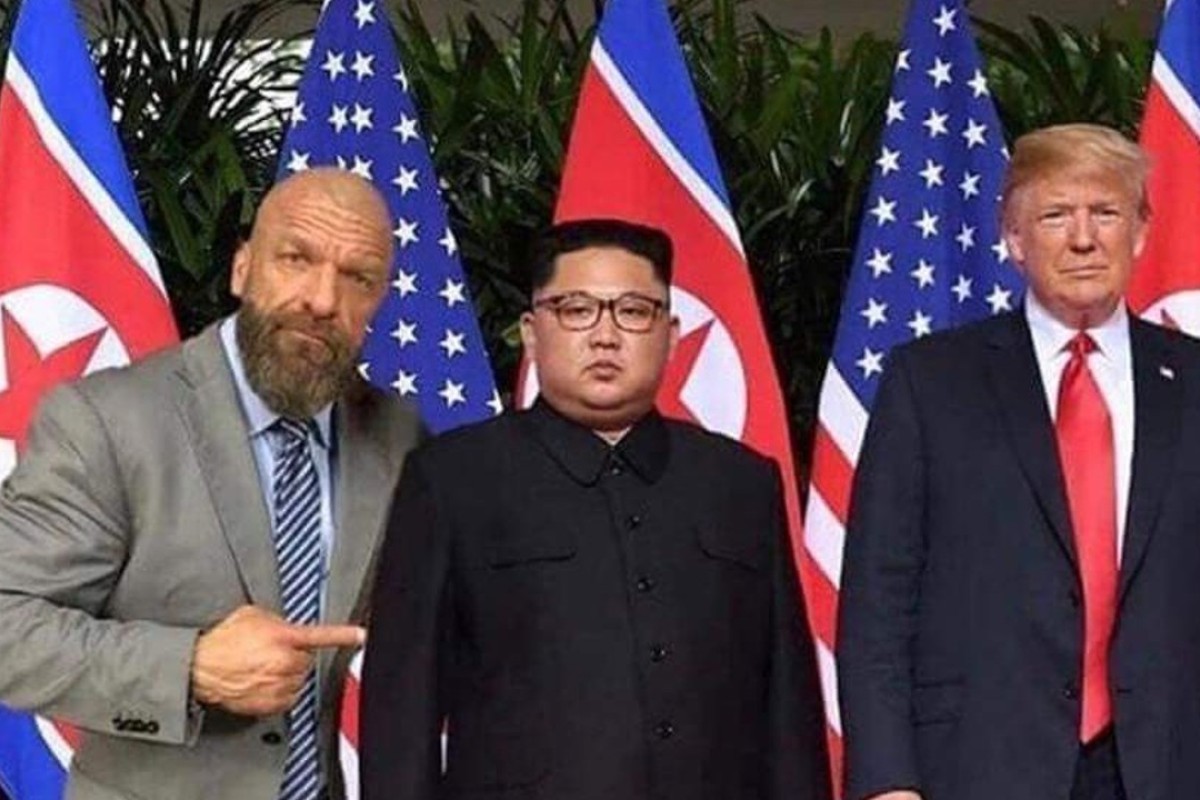 Triple H And Kim Jong Un Picture Goes Viral As Wwe Star Comments On Photoshopped Meme From Donald Trump Summit South China Morning Post Previous article vince mcmahon featured on cover of cosmopolitan. triple h and kim jong un picture goes