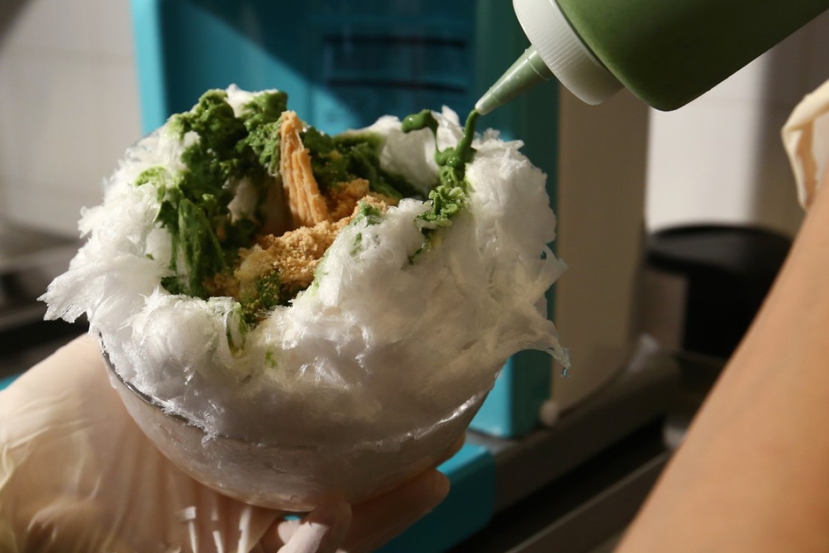 Shaved Ice Steamed Egg Milk Ice Cream Cool Down In Summer With