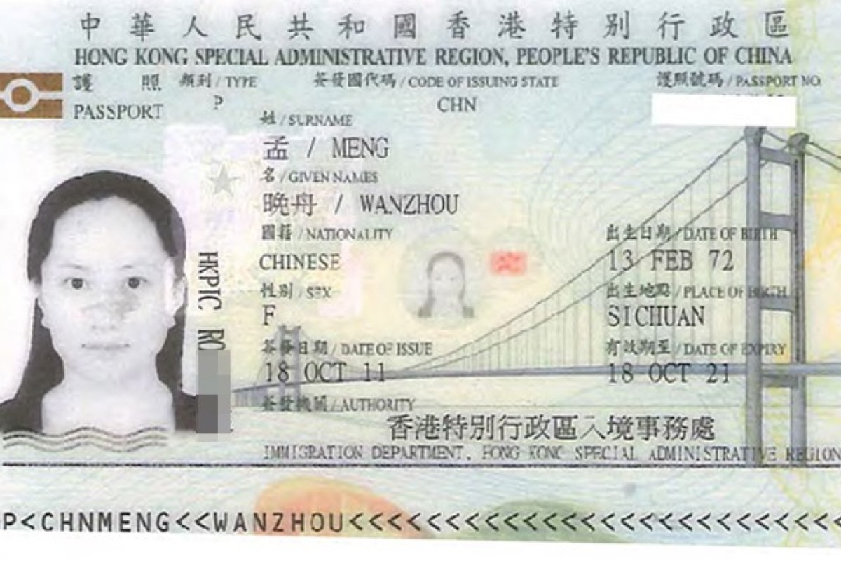 Huawei Cfo Sabrina Meng Wanzhou S Three Hong Kong Passports Due To Name Changes Husband Confirms With Canadian Court South China Morning Post