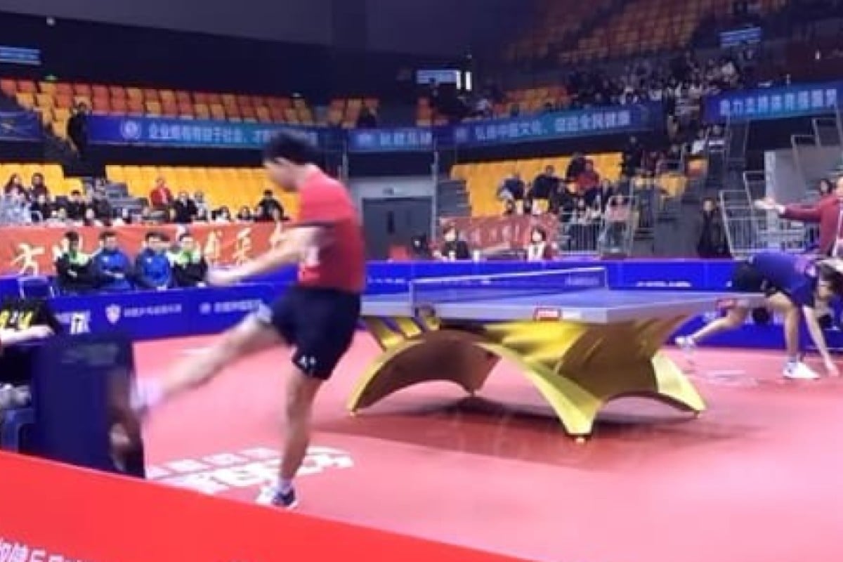 China Table Tennis Star Fang Bo Punished For Kicking Towel Rack During Game South China Morning Post