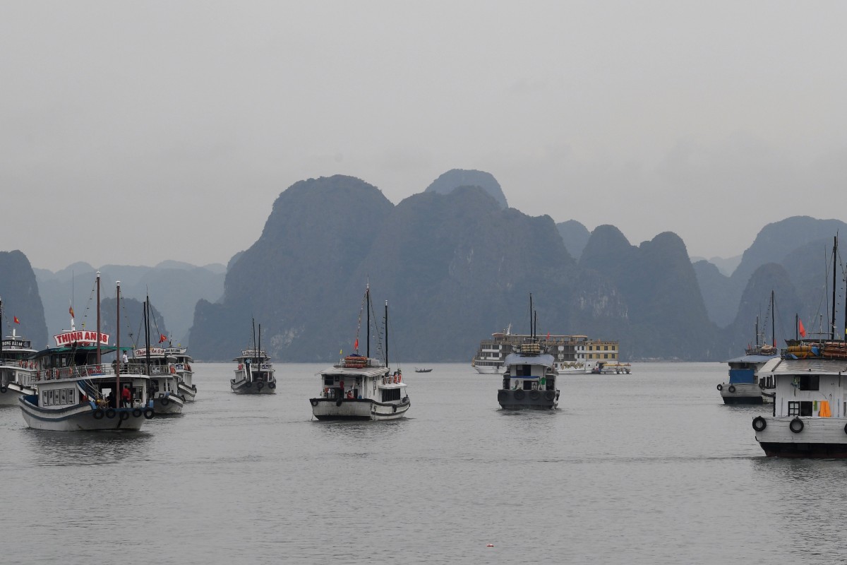 Tourist boats in Ha Long Bay in Vietnamâs Quang Ninh province. Picture: AFP