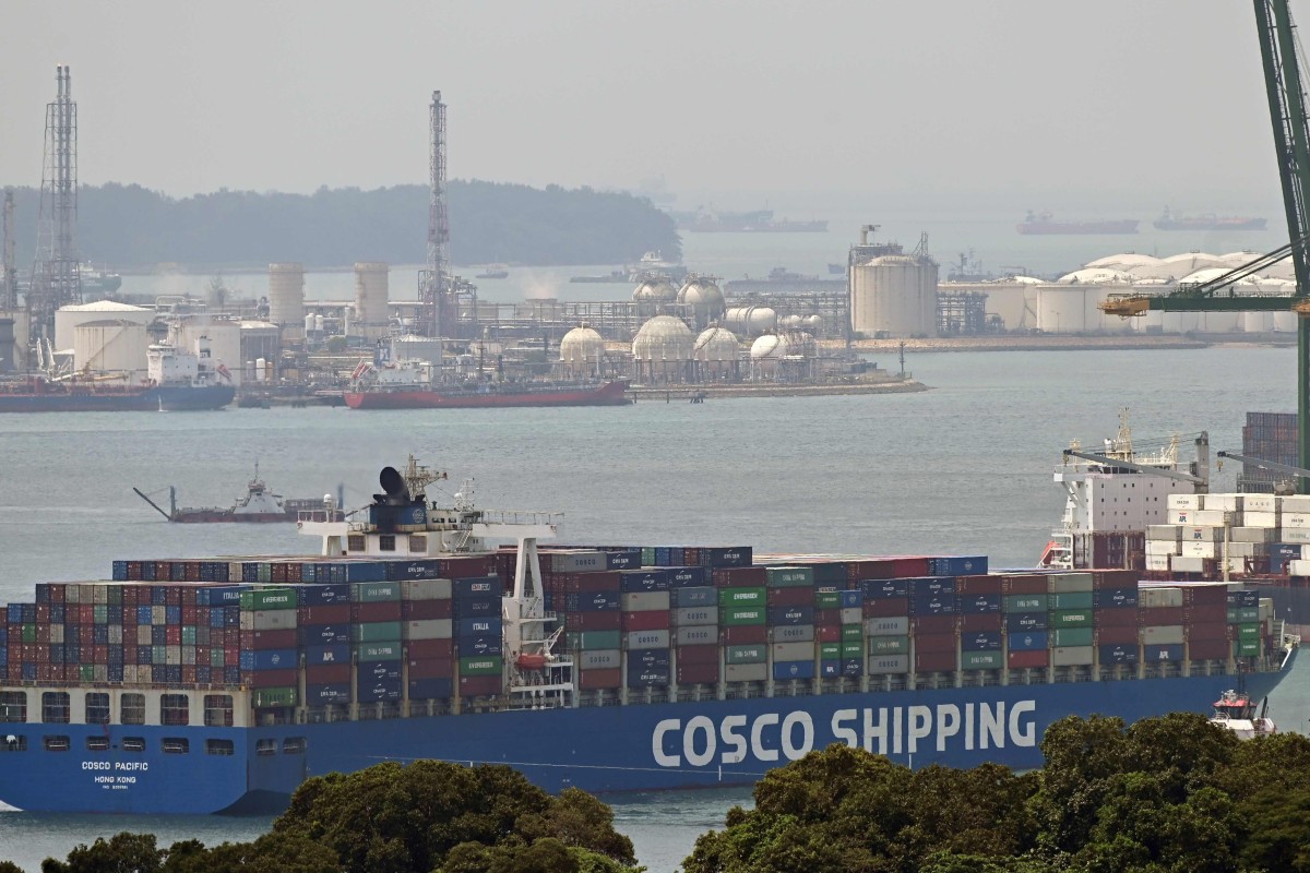 Across the board, Singapore’s non-oil exports plunged 10.1 per cent in January, the third successive monthly decline, while oil exports fell by 3.2 per cent overall. Photo: AFP