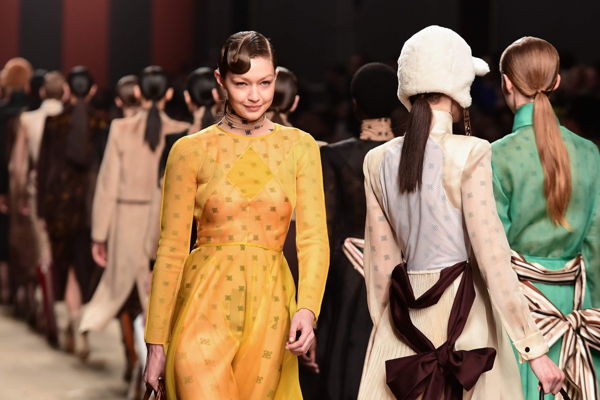 Milan Fashion Week Gigi Hadid Closes Fendi Fashions