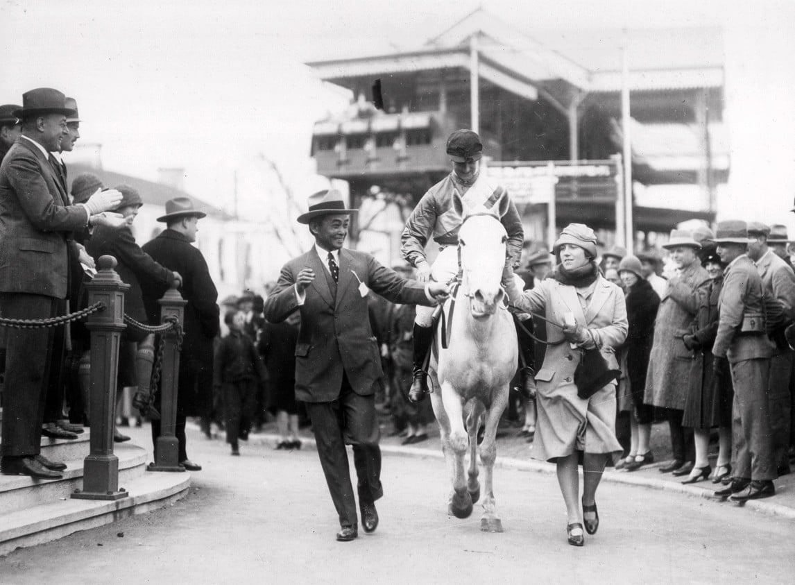 An undated picture of a winner at the Shanghai Race club.