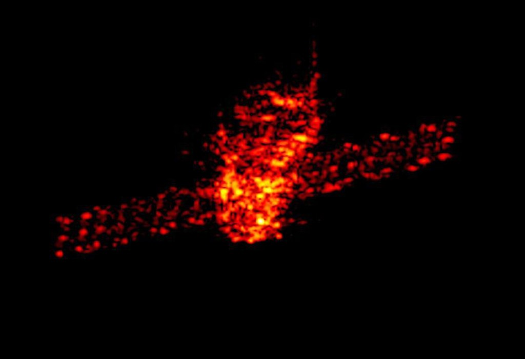 Tiangong-1 as seen by a radar operated by the Fraunhofer Institute for High Frequency Physics and Radar Techniques. (Picture: Fraunhofer FHR via EPA-EFE)