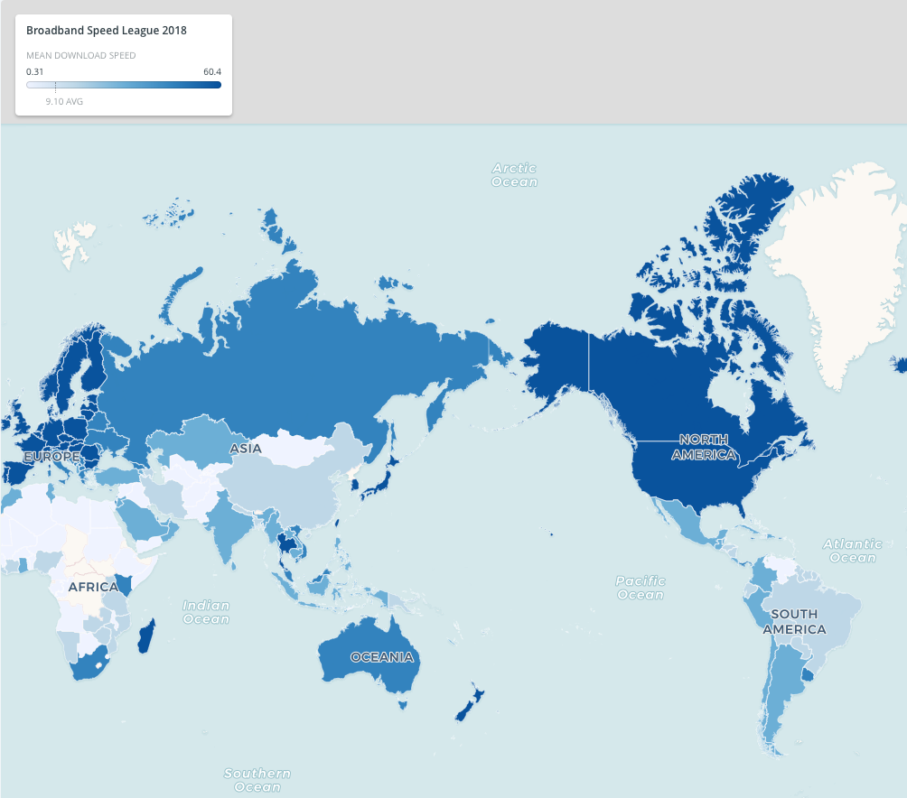 The report found that faster countries are improving more quickly. (Picture: Cable)