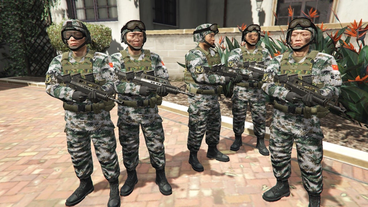 Grand Theft Auto is banned in China, but it still has many underground fans who have made mods that feature Chinese soldiers. (Picture: 3DMGame)