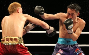 Hong Kong's Rex Tso Sing-yu (right) on his way to victory against Japanese boxer Hirofumi Mukai in Clash of Champions 2 in March. Photo: Felix Wong