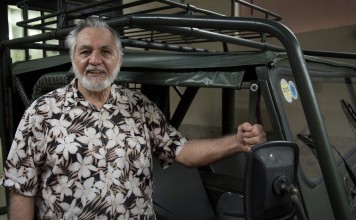 Chas Lehmann, a former US Marine and supporter of US President Donald Trump. Photo: AFP