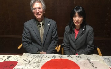 Rex and Keiko Ziak operate the Obon Society, a humanitarian initiative to reunite the flags of fallen Japanese soldiers with their surviving families. Photo: Handout