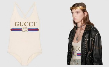 Although Gucci’s US$380 swimsuit can’t come into contact with chlorine, it has still sold like hot cakes. The brand recommends wearing it as a fancy top. Photo: Gucci