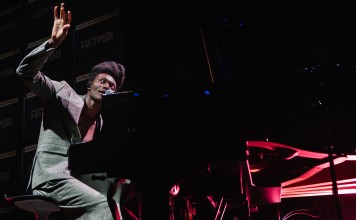 Benjamin Clementine performs for guests at the Abbey Road Studios at the launch of Vacheron Constantin’s Fiftysix collection.
