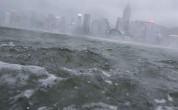 Strong winds and waves at Victoria Harbour in Tsim Sha Tsui during Typhoon Mangkhut approaching Hong Kong. Photo: Felix Wong