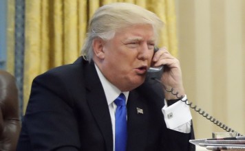 US President Donald Trump said he only used government-authorised phones amid claims China and Russia were eavesdropping on his conversations. Photo: AP