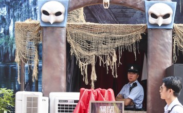The Halloween attraction, “Buried Alive”, at Ocean Park was closed after the young man was found dead inside on Saturday September 16, 2017. Photo: David Wong