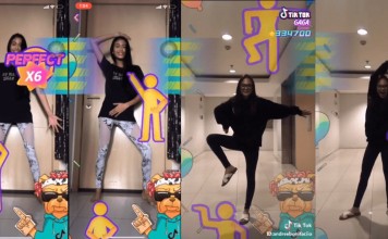 TikTok users taking part in the “Gaga dance challenge”, a recent craze that swept the Philippines.