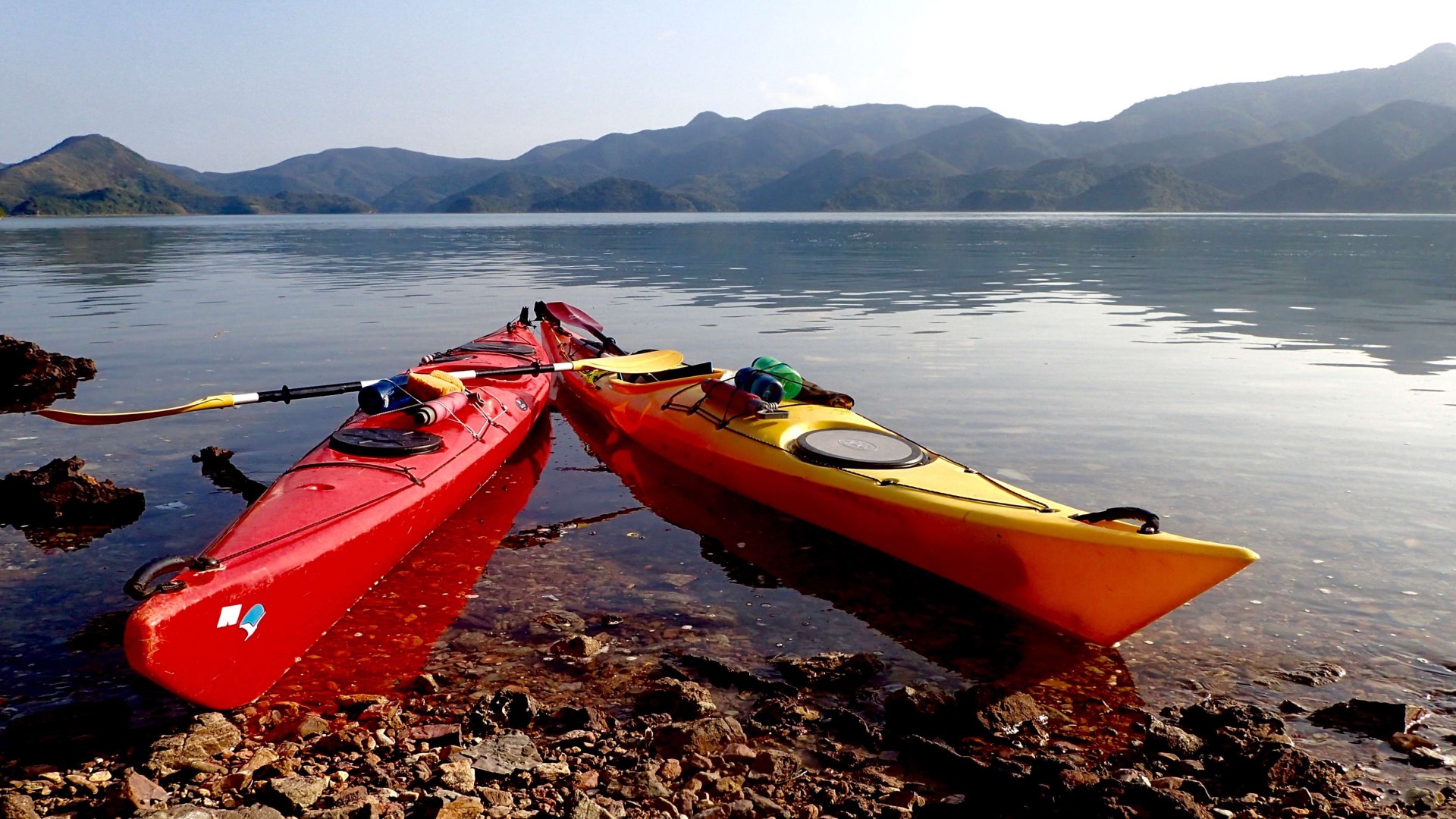 Kayaking In Placid Double Haven Far From Hong Kong S Bustle And