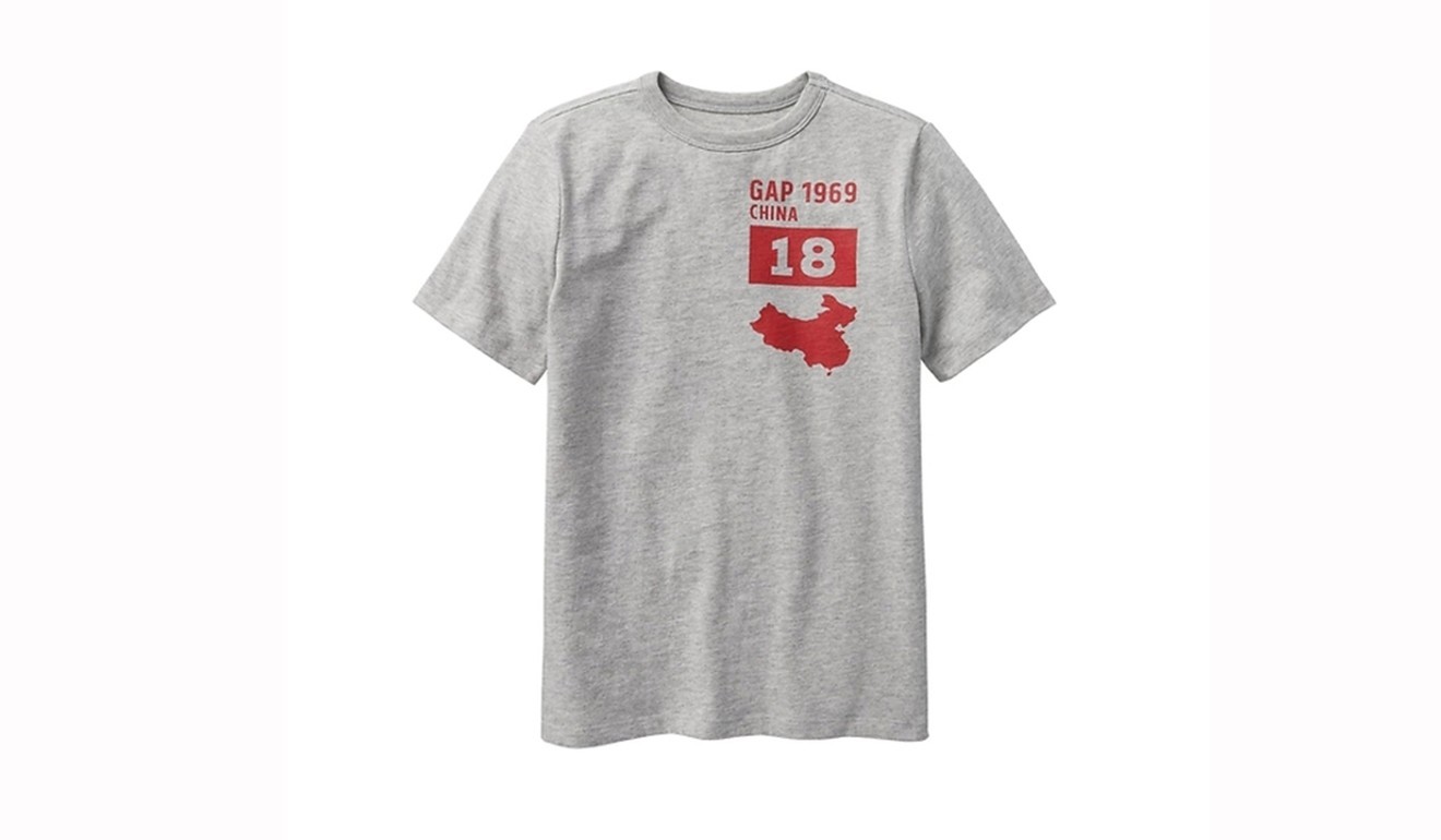 Gap Apologises For Selling T Shirt With Incorrect Map Of China South China Morning Post