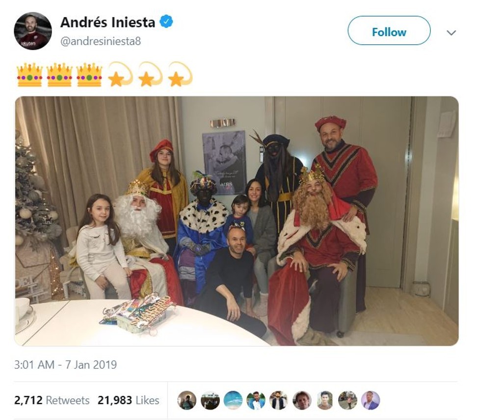 And Winner Of Coveted 2008 Toto Pulling >> Andres Iniesta Slammed For Posting Photo With People In Blackface On And Winner Of Coveted 2008 Toto Pulling >> Andres Iniesta Slammed For Posting Photo With People In Blackface On