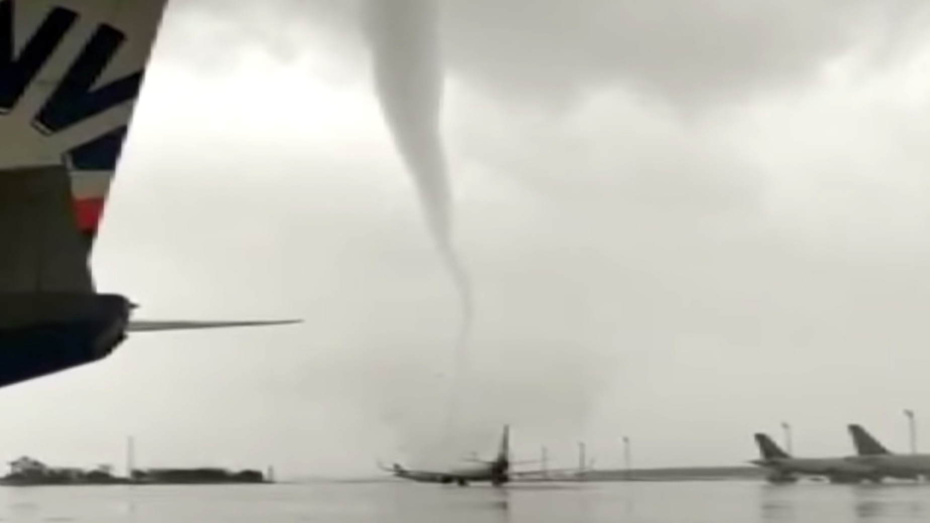 Planes Blown Around Airport As Tornado Tears Through Turkish