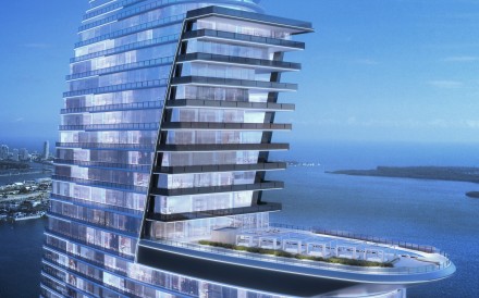 Owners can unwind in the striking curvilinear glass and steel tower made up of 391 luxury condominiums