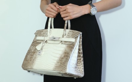 World’s most expensive handbag ever sold at auction is now this matte white Niloticus crocodile Himalaya Birkin 30, which was auctioned for HK$2.98 million at Christie’s today