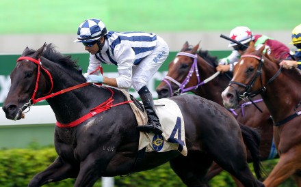 Joao Moreira wins on Seasons Bloom. Photos: Kenneth Chan