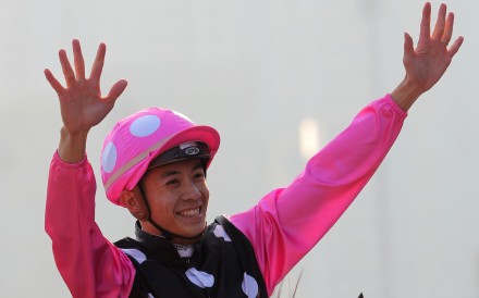 Derek Leung after his breakthrough win on Beauty Generation in the Hong Kong Mile on December 10. Photos: Kenneth Chan.