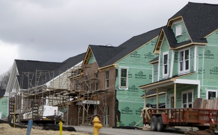 New home construction is underway in Zelienople, Pennsylvania. New home sales in the country are near an 11 year high. Photo: AP