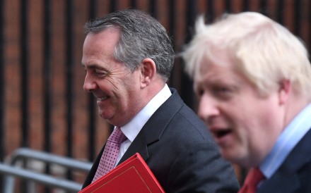 Liam Fox, Britain’s international trade secretary, left, and Boris Johnson, foreign secretary, outside number 10 Downing Street in London. Fox’s department is believed to be developing proposals for Britain to join the Trans-Pacific Partnership. Photo: Bloomberg
