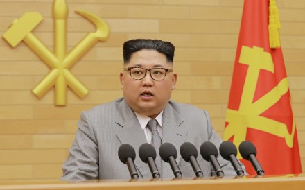 Kim Jong-un during his new year speech. Photo: Reuters