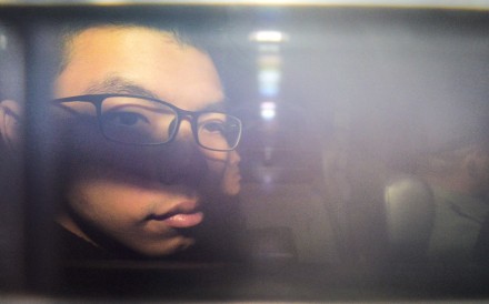 Joshua Wong arrives at the High Court on Tuesday. Photo: K.Y. Cheng