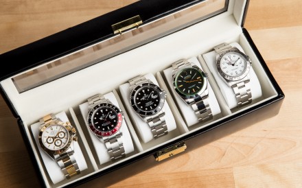 A collection of pre-owned Rolex watches for sale on WatchBox.