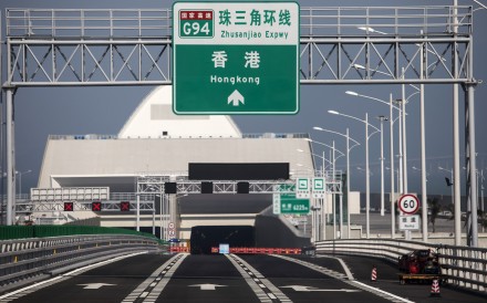 Competition for transport business across the Hong Kong-Zhuhai-Macau bridge is heating up ahead of its opening later this year. Photo: Bloomberg Competition for transport business across the Hong Kong-Zhuhai-Macau bridge is heating up ahead of its opening later this year. Photo: Bloomberg