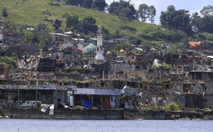 The ruins of Marawi in the southern Philippines a year after Muslim militants tried to take over the city. Photo: AP
