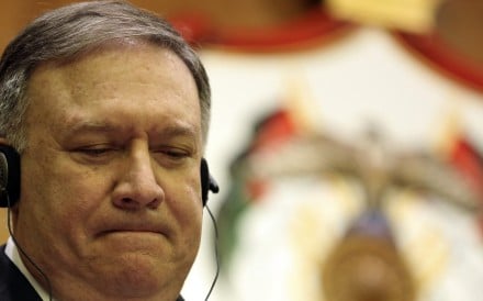 US Secretary of State Mike Pompeo at a press conference in Amman, Jordan on Tuesday, January 8, 2019. Photo: AP