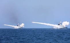 China's naval drill in the Yellow Sea, in a photo released by the China National Radio. Photo: SCMP Pictures